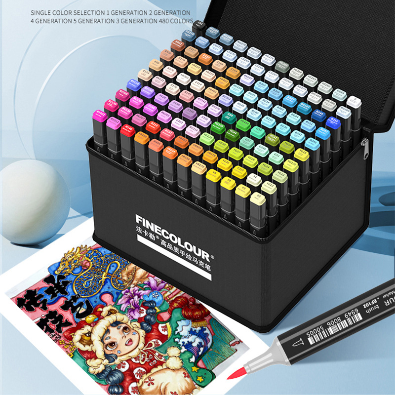 Fakal marker pen one, two, three or four generations of painting, animation students, painting design, soft head skin tone marker, single pen. 