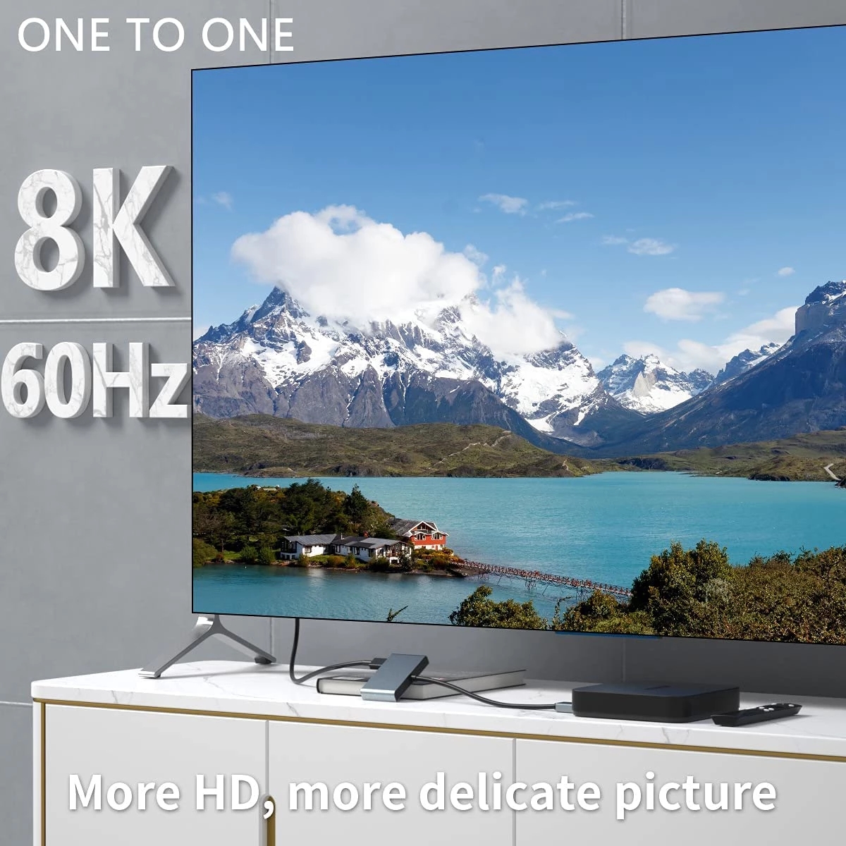 DisplayPort 1x3 Splitter MST SST Adapter DP1.4 Hub 8K@60Hz 4K@120Hz Multi Monitor Splitter for Extended Display and Mirror Mode. 