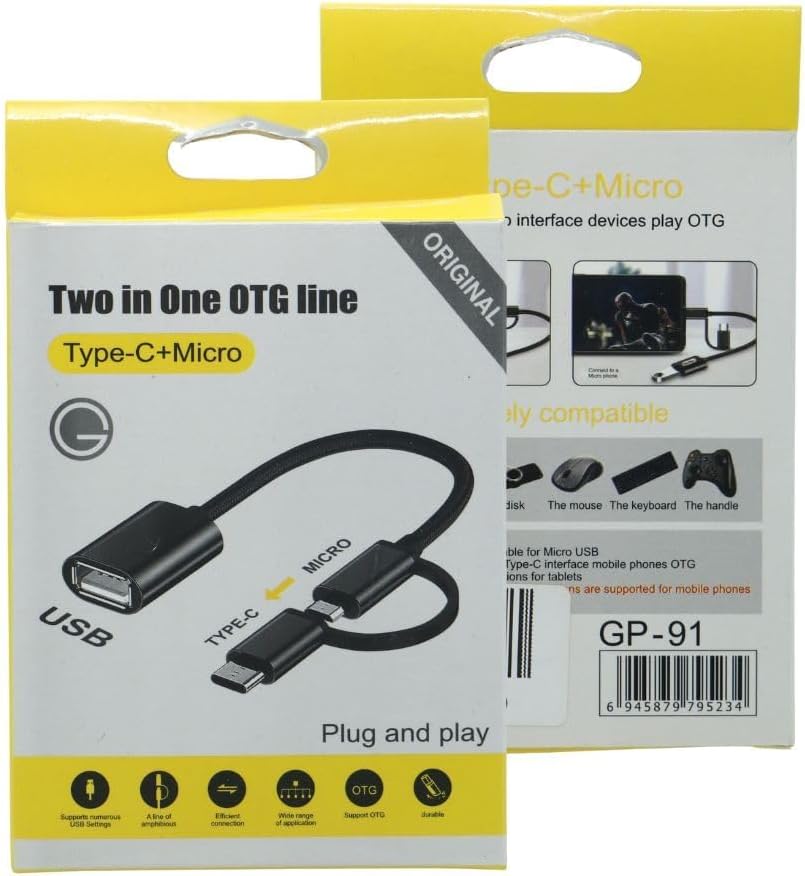 2 in 1 USB 3.0 OTG Adapter Cable Type-C Micro USB to USB 3.0 Interface Charging Cable Line for Cellphone Converter for Cellphone