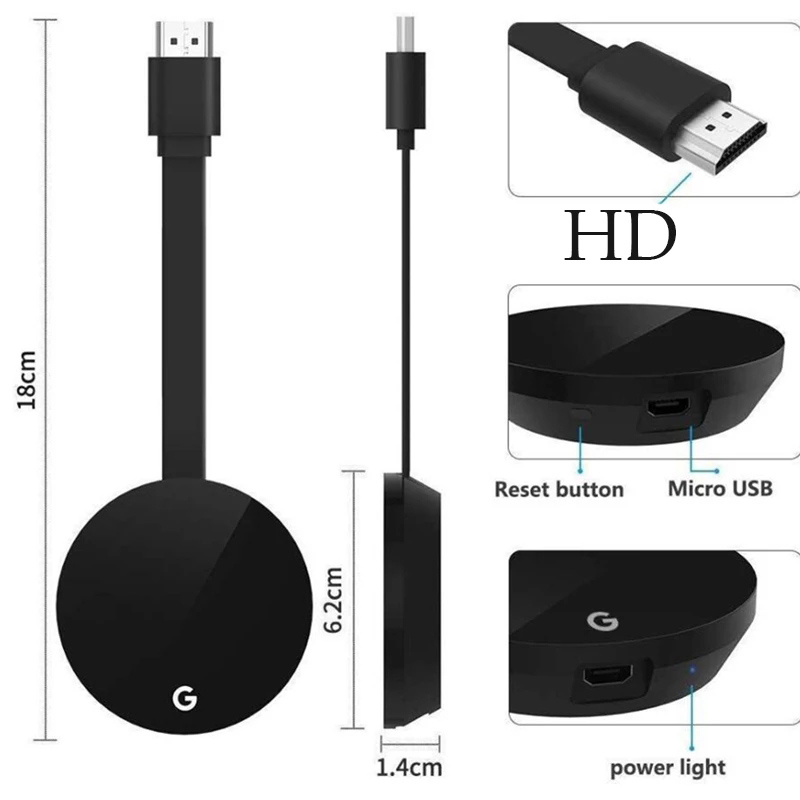 1080P   Display  TV Stick Video Adapter Airplay DLNA Screen Mirroring Share for IPhone IOS Android Phone To TV. 