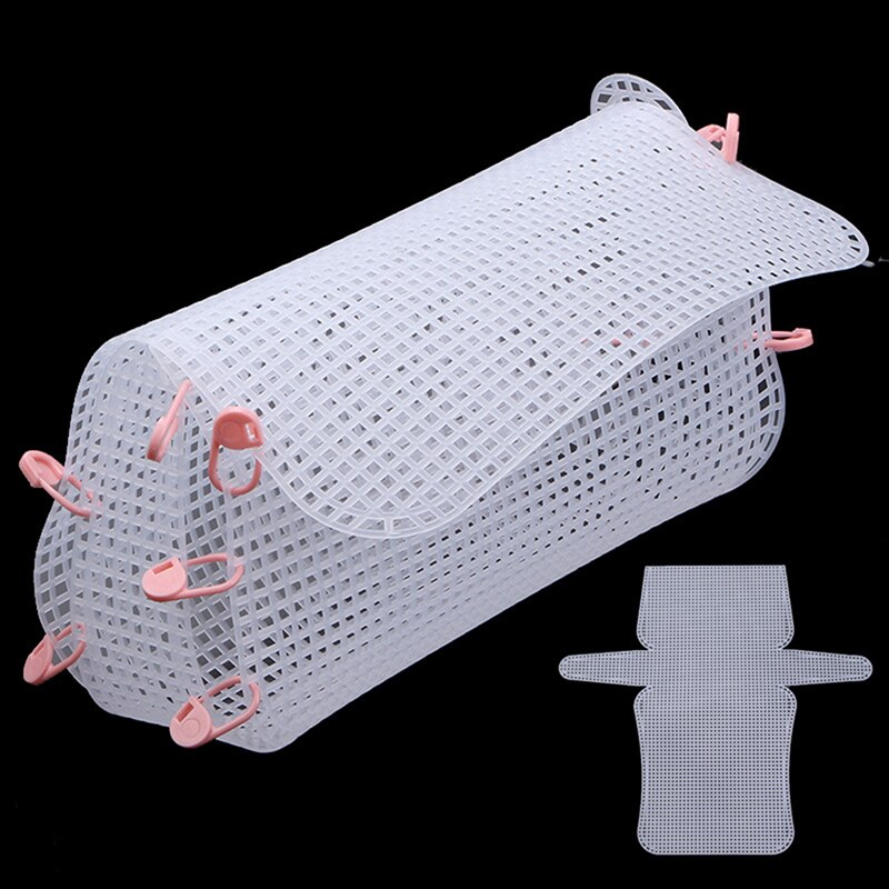 Creative DIY Purse Plastic Frame Bag Making Transprant Grid Shaping Sheet Cross Stitch Woven Mesh Plastic Canvas Sheet S/M/L. 
