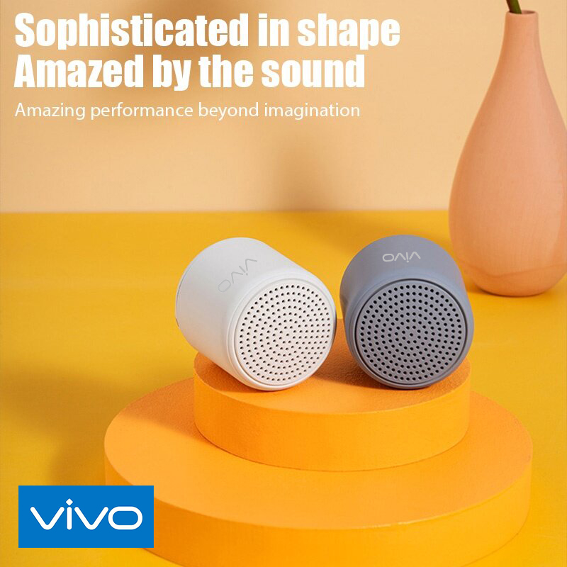 【Ready Stock+FREE Shipping+COD】VIVO Mini Speaker In pods LittleFun Bluetooth Portable Tws tooth5.0 Macaron 360degree sound TWS wireless. 