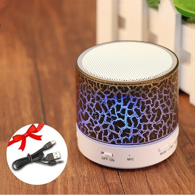 【Youyi】HQAi Colorful Mini Bluetooth Speaker Led Portable Cute Speaker Player USB Radio Music Sound for PC. 