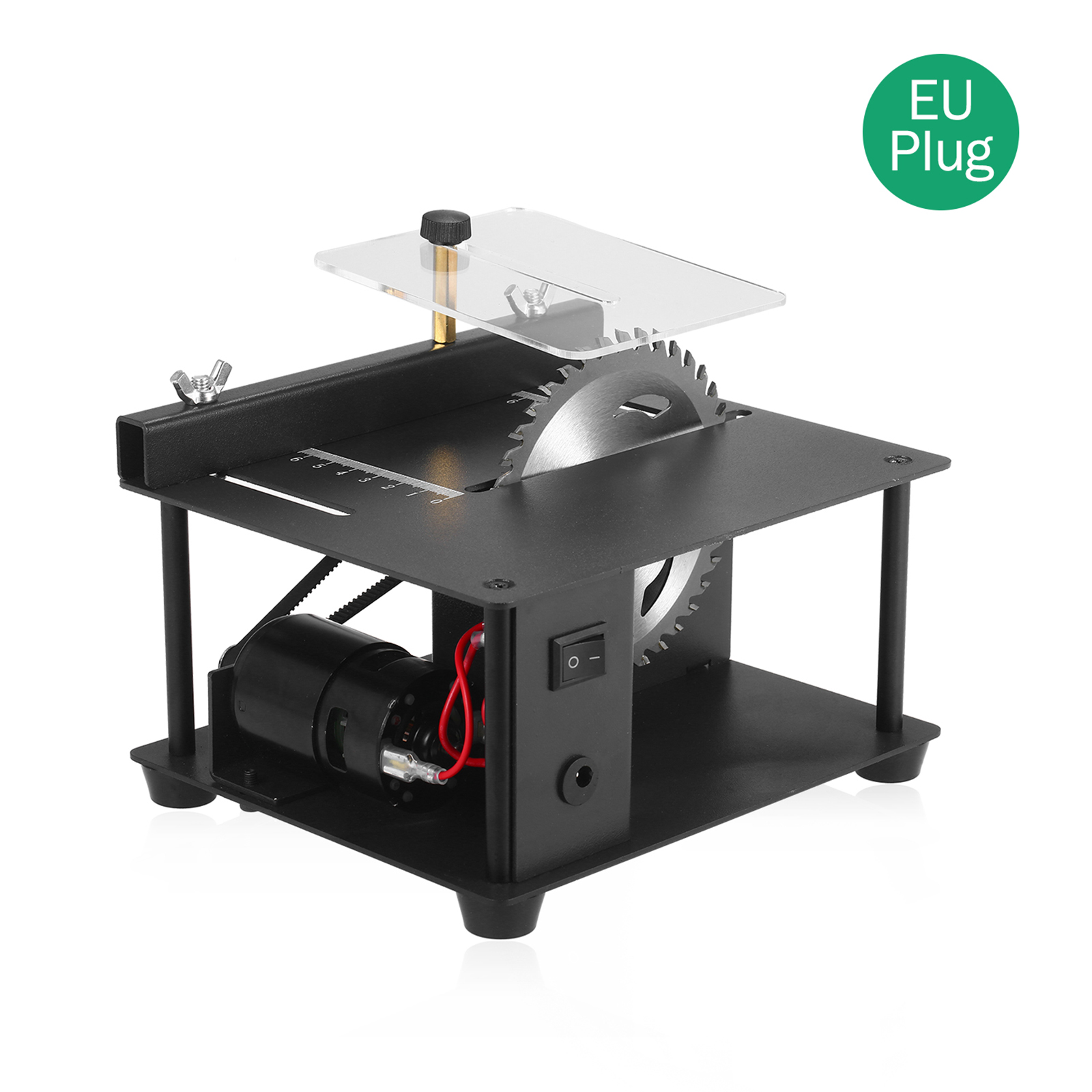 KOGEEK Multi-Functional Table Saw Mini Desktop Saw Cutter Electric Cutting Machine with Saw Blade Grinding Wheel Adjustable-Speed 35MM Cutting Depth for Wood Plastic Acrylic Cutting EU. 