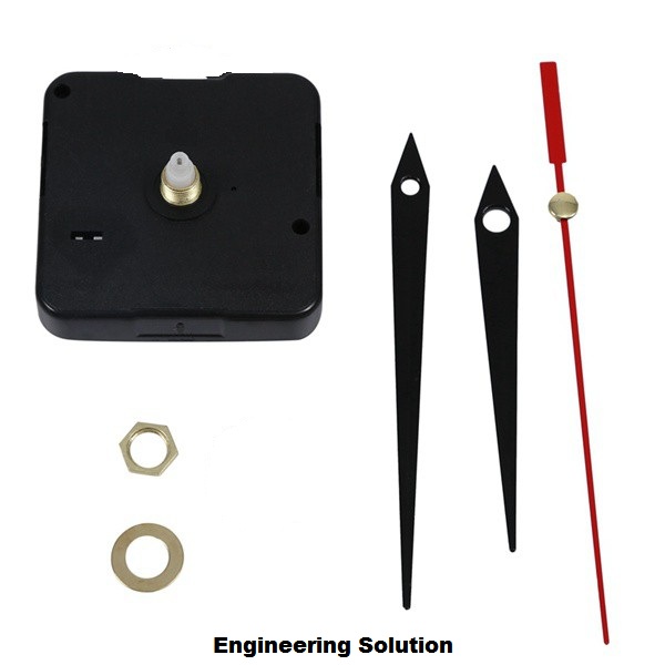 Auto Clock Movement S11 sweep with short black hands. 