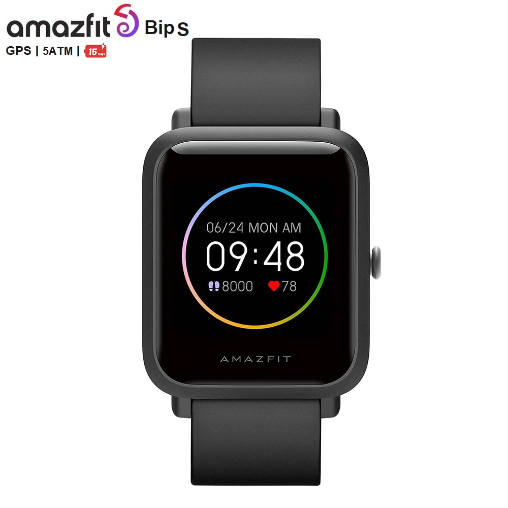 New Global Version Amazfit Bip S Smartwatch 5ATM waterproof built in GPS GLONASS Bluetooth Smart Watch For Ios Android Phone