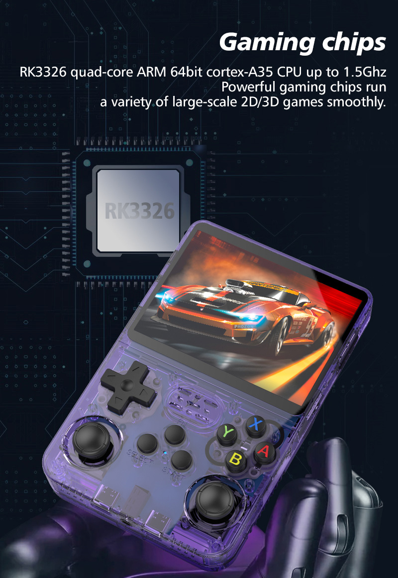R36S Game Consola ArkOS 2.0 System Retro Portable Handheld Game Player 3.5'' Screen 64G 128G Mini Pocket Video Games R36s. 
