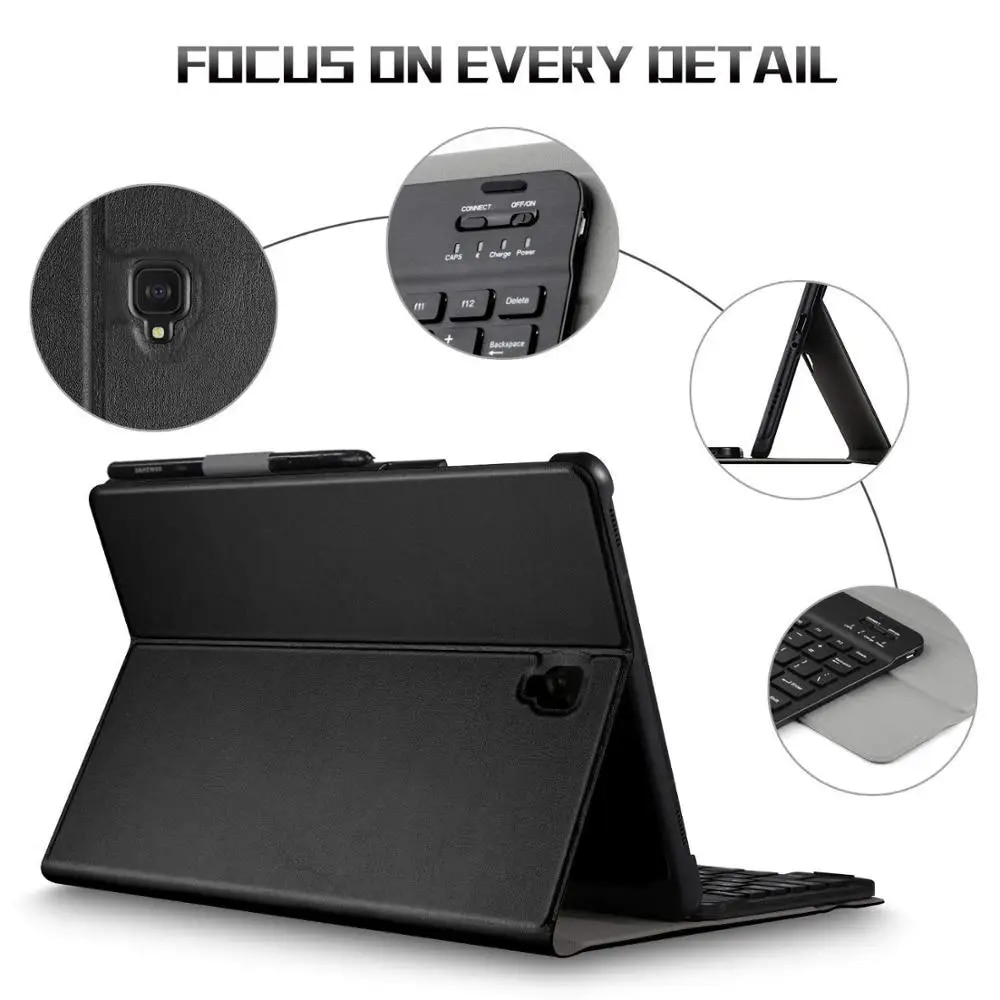 ZONFRONT Backlit Keyboard Case For Samsung Galaxy Tab S4 10.5 SMT830 T835 Case Russian Spanish עִברִית Keyboard Case Cover Funda. 