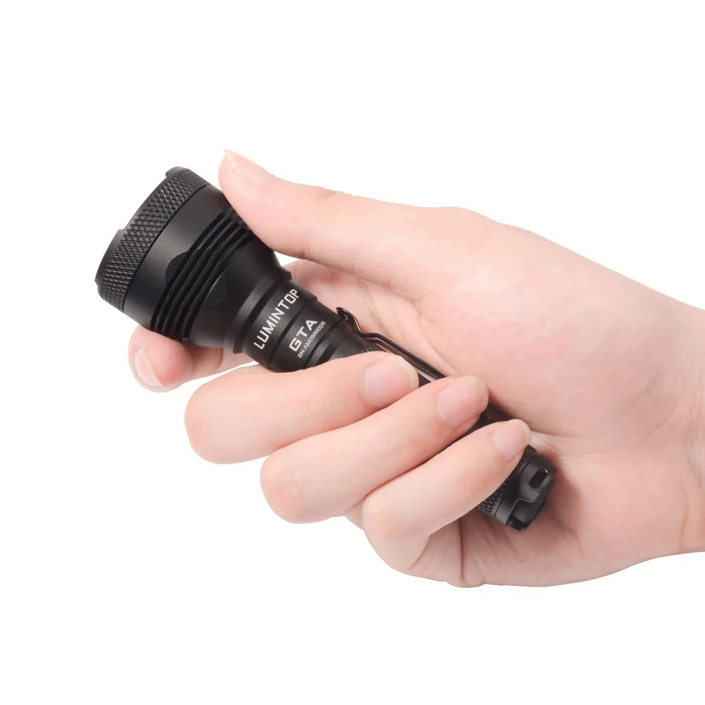 Lumintop GTA 14500/AA flashlight 585 meters long distance searching EDC flashlight 550 lumens with tail switch. 