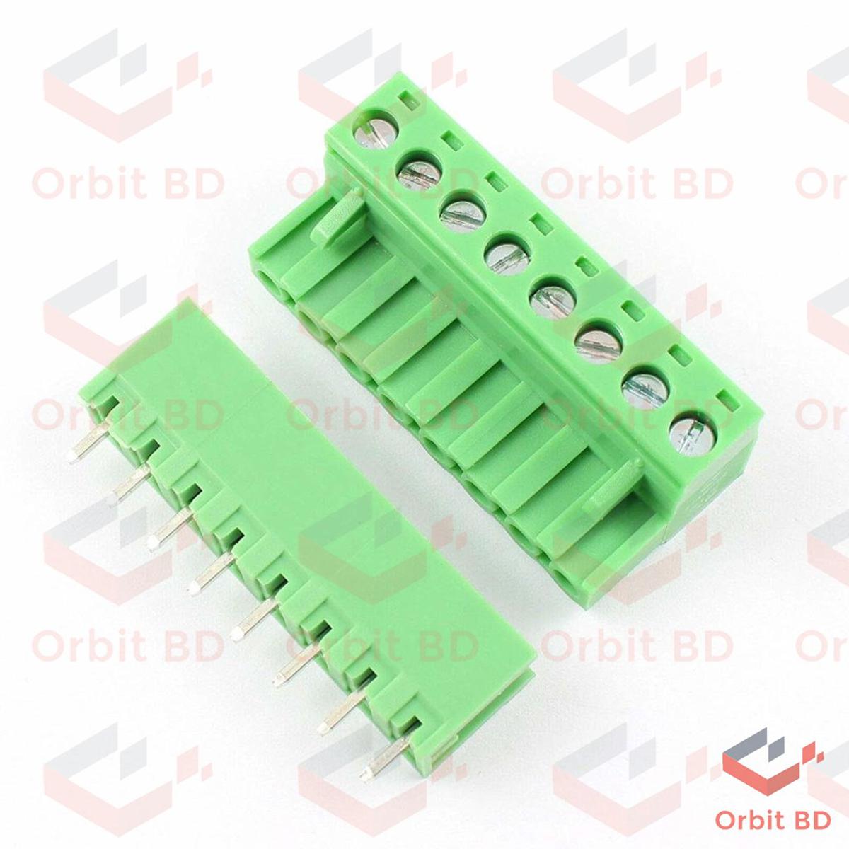 Screw Terminal Block 8 Pin 5.08mm Pitch Male Female Plug-in L Type Right Angle Connector Screw Terminal PCB Audio Video Accessories