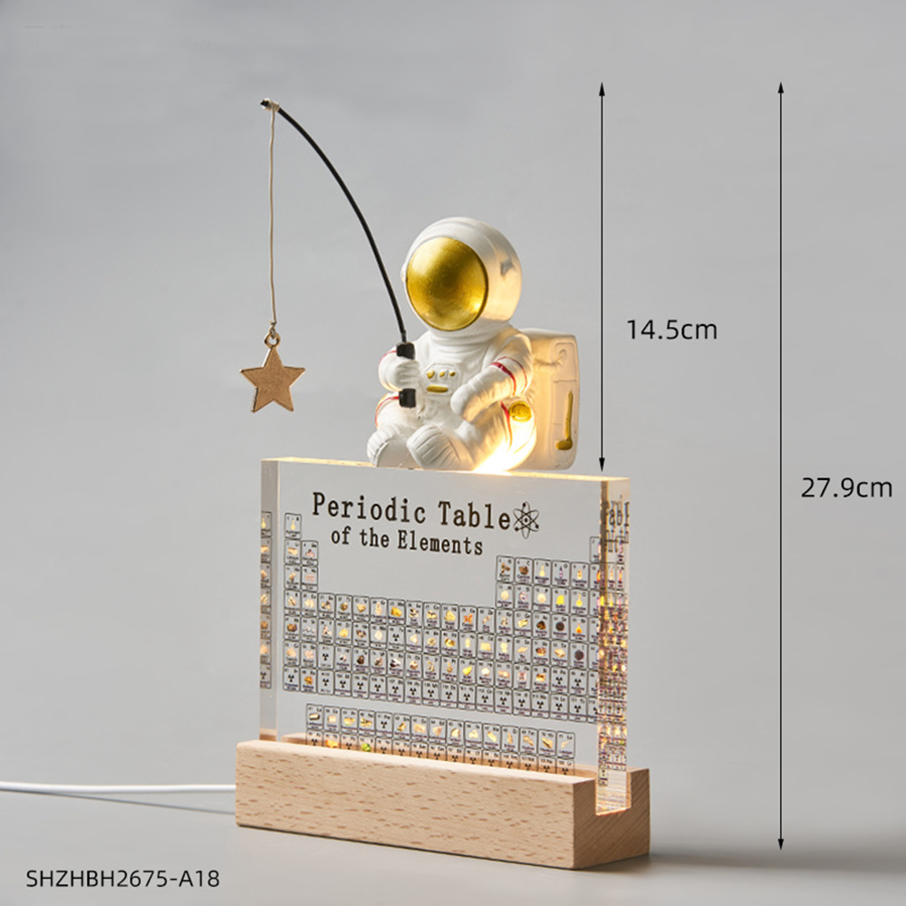 Acrylic Periodic Table Of Elements With Samples With The Light Base Ornament School Teaching Display Chemical Element - Innovative Design. 