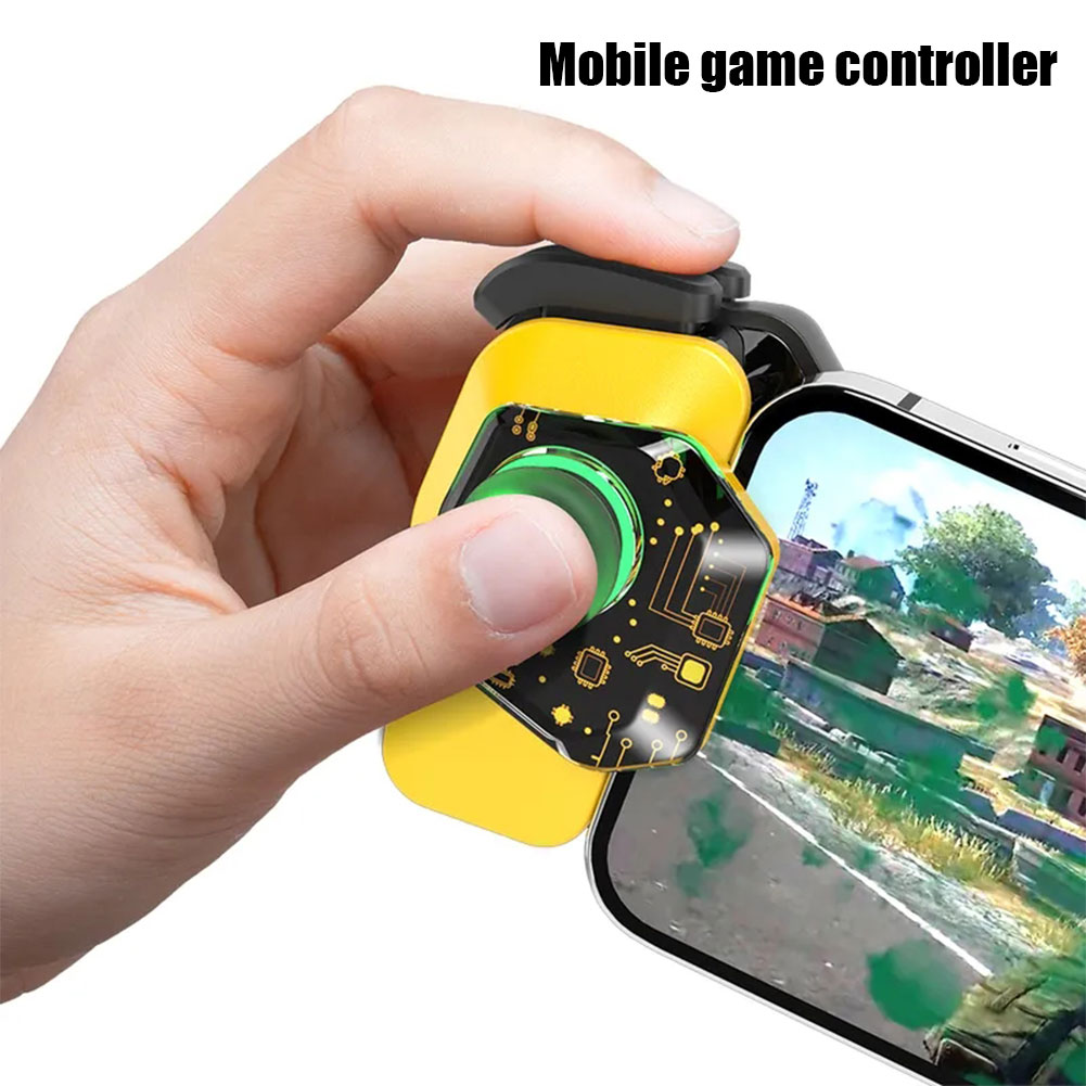 Bluetooth-compatible 5.0 Game Trigger 3 Finger 3D Joystick Type-C Rechargeable Aim Triggers Accessories for PUBG Mobile