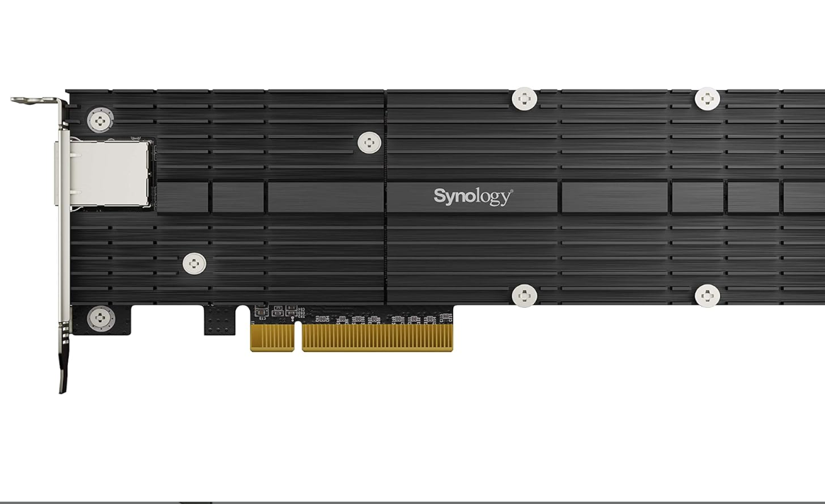 Synology 10Gb Ethernet and M.2 Adapter card E10M20-T1, RJ-45; 1 port. 