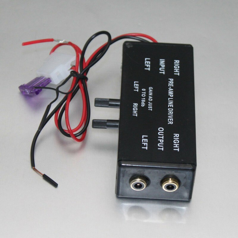 Black Rca Input/Output Adjustable Pac Turbo 1 Line Driver Signal Amplifier Booster Adapter for Car. 