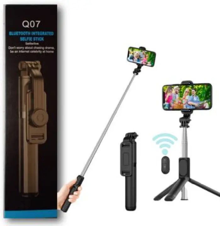 (GT ) XT-02 Selfie Stick Wired Remote Shutter Monopod Bluetooth Extendable Handheld Stabilizer Stand Tripod. 