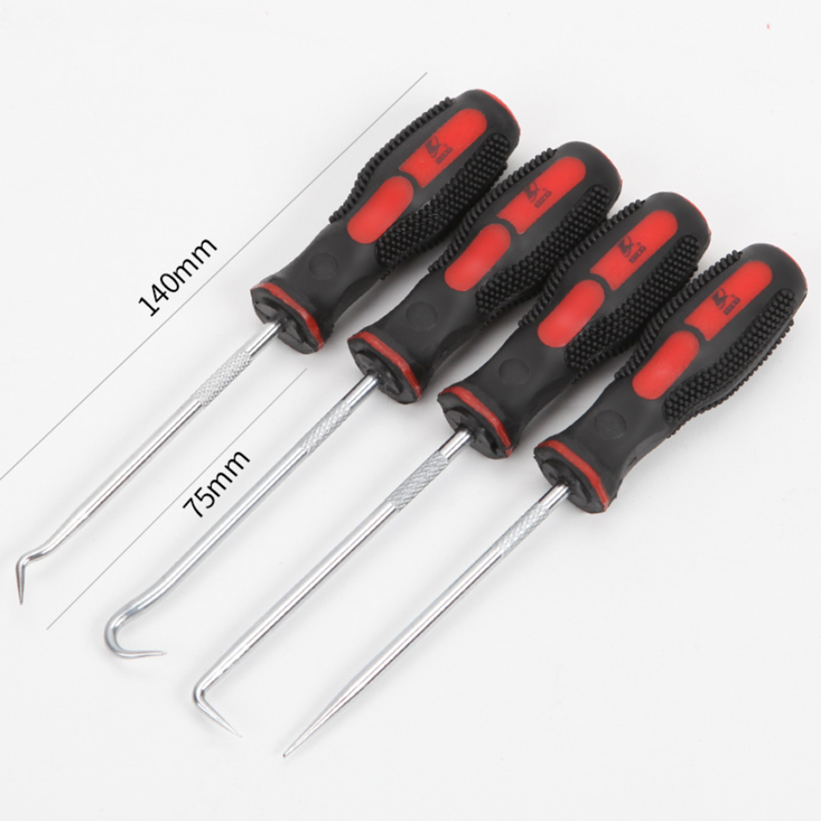 KOGEEK 4Pcs Oil Seal Metal Hooks Rubber O-ring Removal Hook Car Screw Driver Hobby Tool. 
