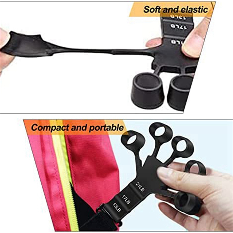 4-Pack Finger Extensor Adjustable Silicone Hand Trainer Five Finger Exerciser for Improving Finger Function and Movement. 