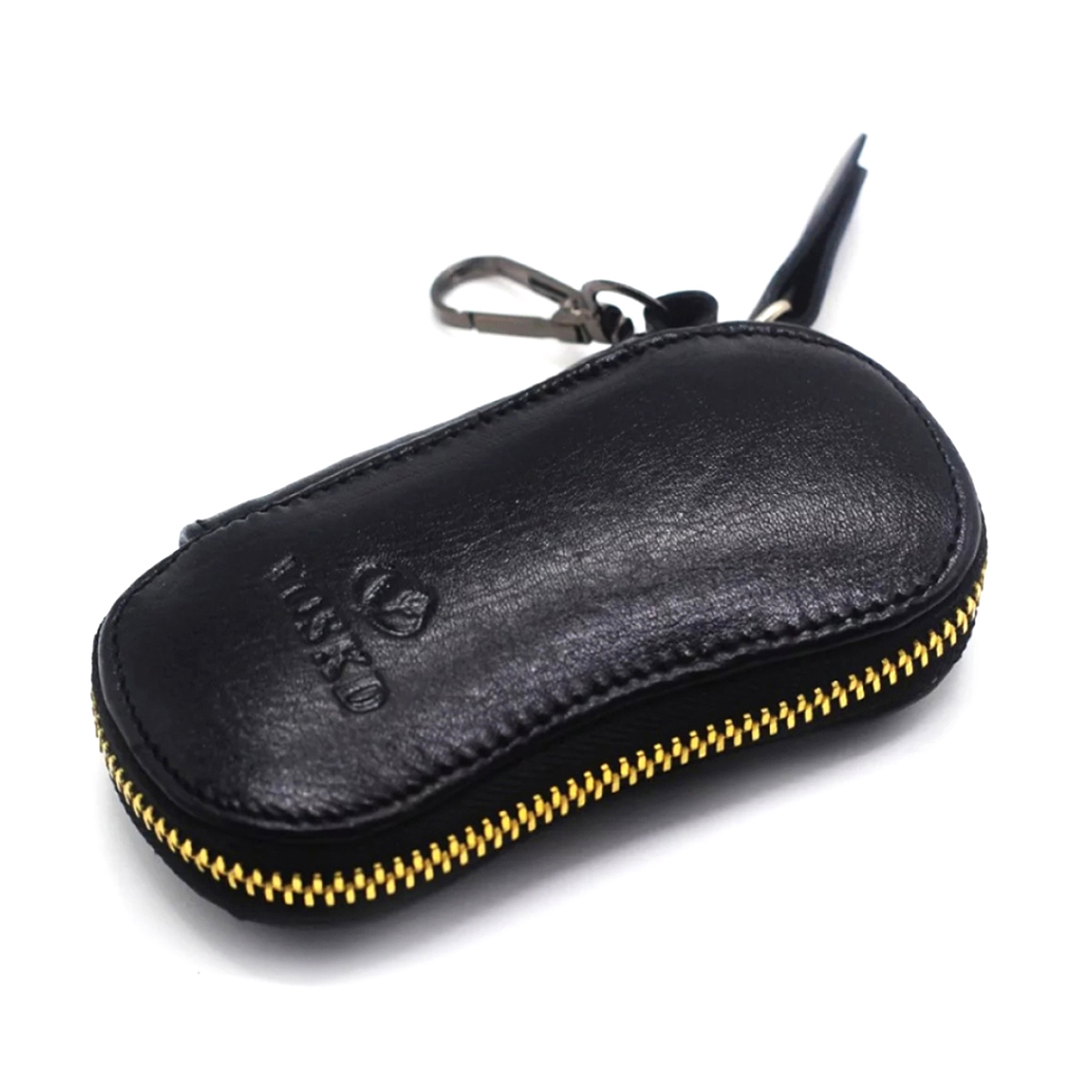 Keep Your Keys in Style with a Leather Key Ring Folder Wallet - Money Bag Type Key Holder/Box - Black -  A Unique Choice For Key Organization