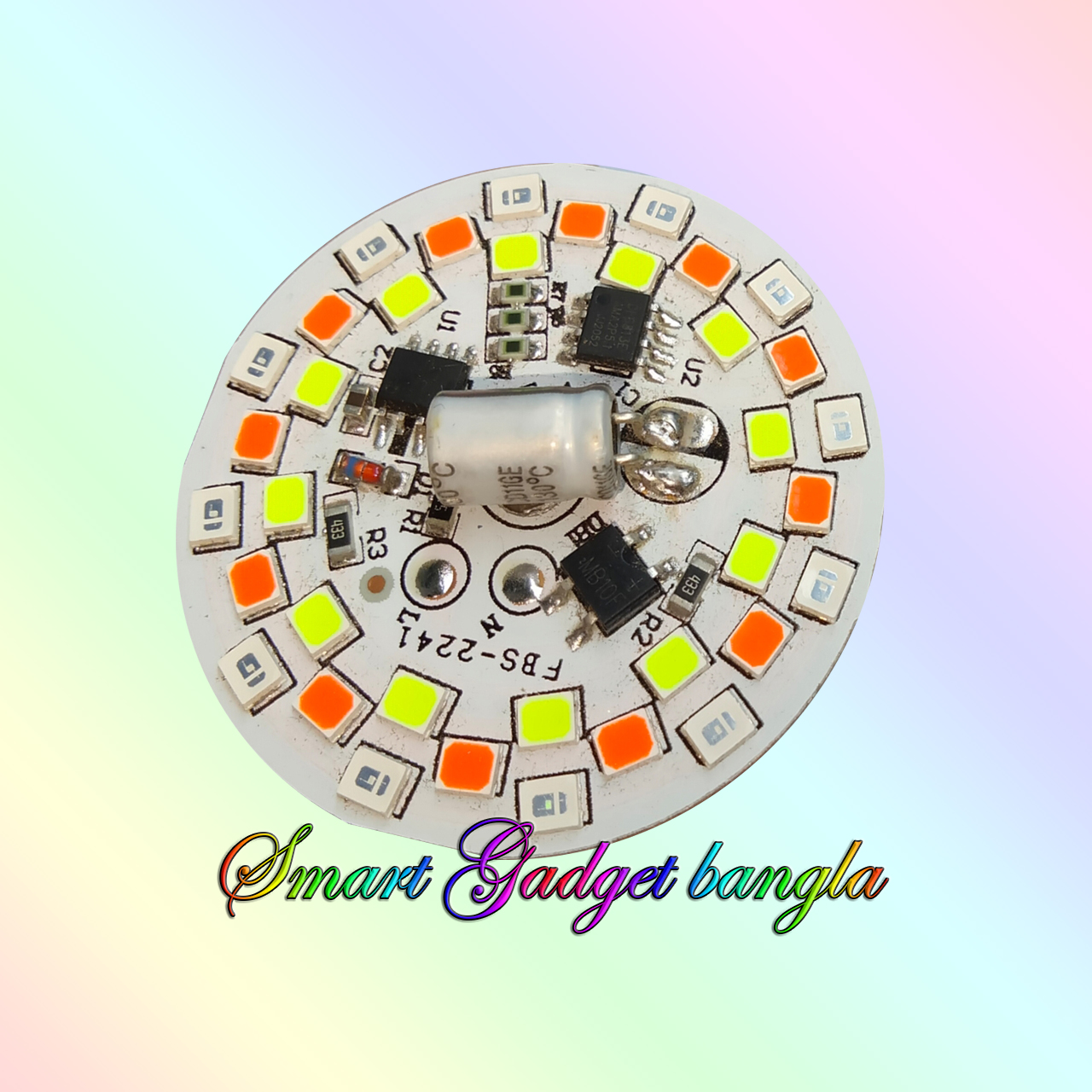 Rgb 7 Color Led Lamp Plate Automatic Color Changing Connect Smart Ic Lamp - Rgb Light. 