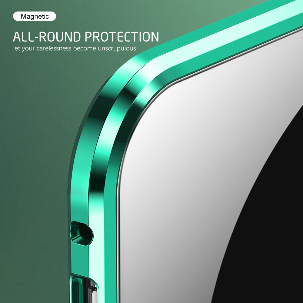 For Xiaomi Redmi Note 13 4G 5G and Note 13 Pro 4G 5G Double Sided Tempered Glass Magnetic Cover For Note13 Note13 Pro Note 13Pro Note13Pro Case Full Coverage Bumper Shell 360° Fall Resistance. 