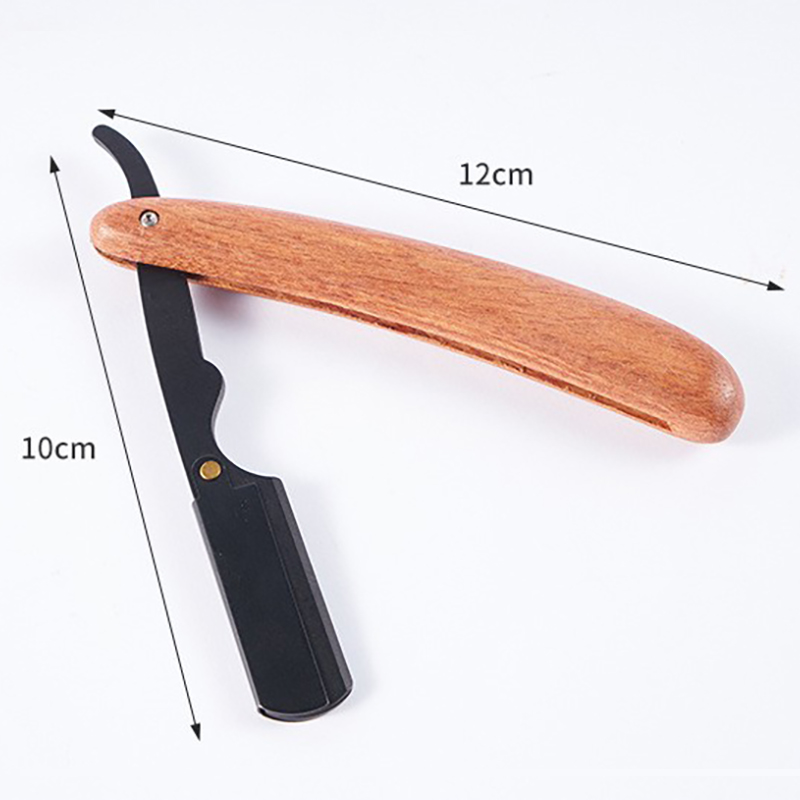 Men's Professional Barber Razor Pear Flower Wood Manual Folding Shaving Shave Stainless Steel Straight Razor Beard trimmer. 