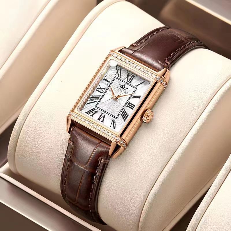 New Watch Women's Special Interest Light Luxury Rectangular Belt Women's Watch Women's High Class Elegant High-End Waterproof Compact