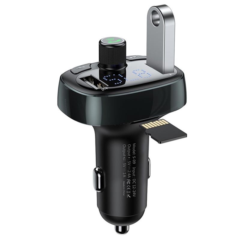 BASEUS S-09 T Typed Dual USB Bluetooth MP3 Car Charger s09a. 