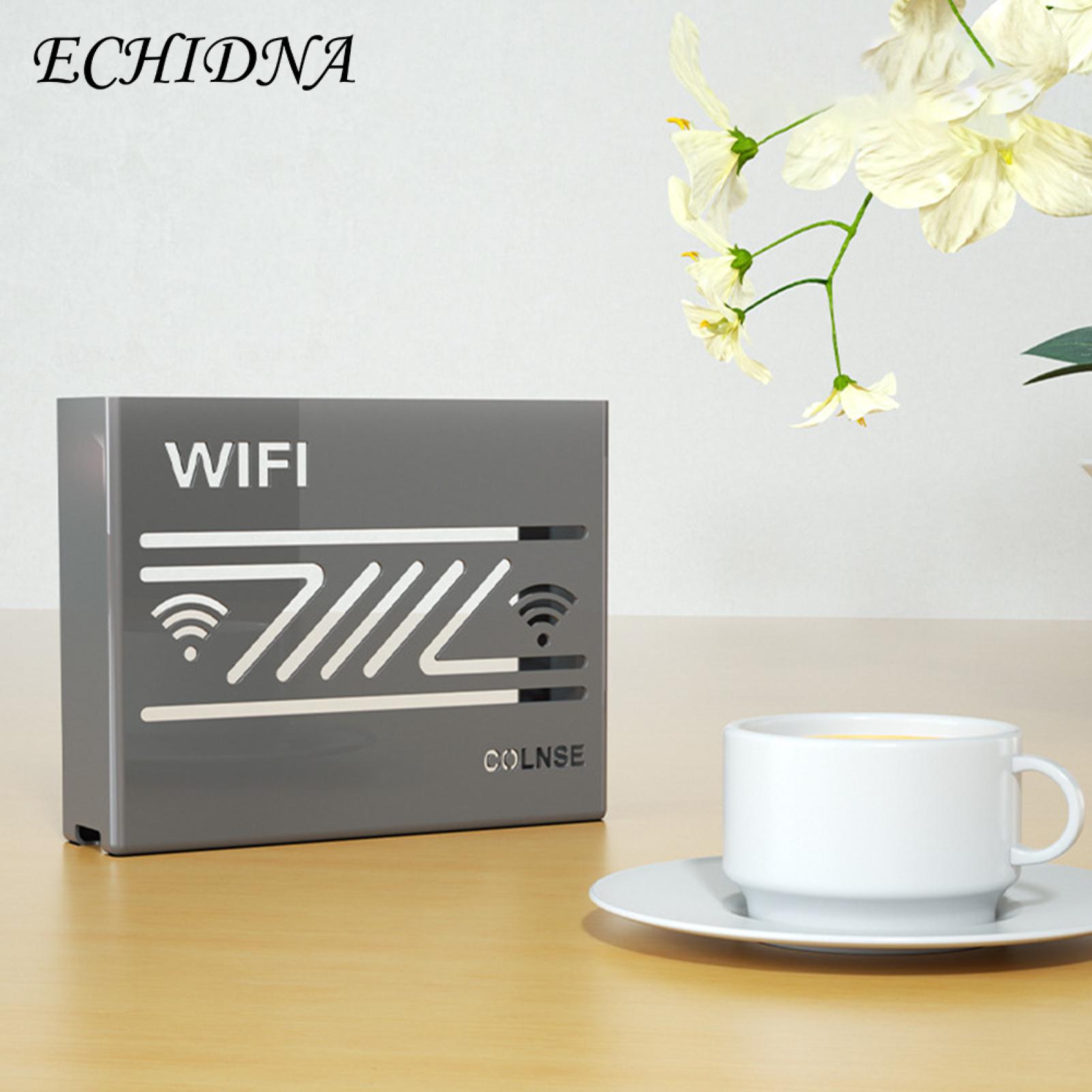 Heavy Duty Router Box Multi-functional Wall Mount Storage Rack for Wifi Router Tv Set-top Box More Efficient Heat Dissipation Modern Design Home Organizer for Southeast Asian Buyers Strong Durable. 