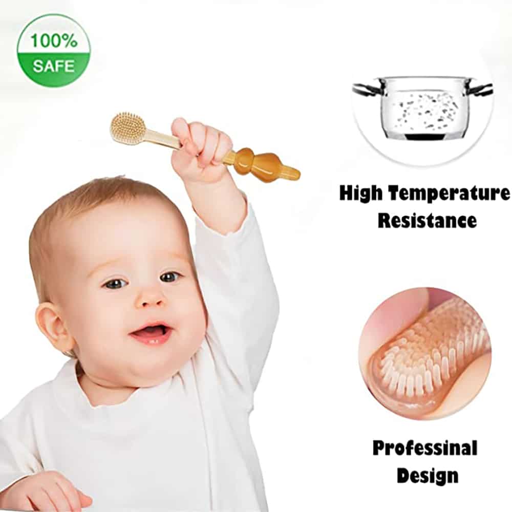 Nano Silicone Tongue Brush and Toothbrush Gift Kit Gift for Baby 9370. 