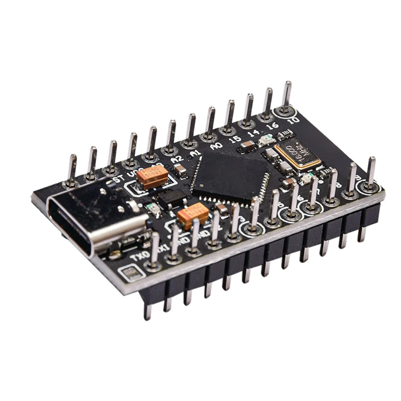 Atmega32U4 Type-C Mini USB Pro Micro-for Atmega32U4 3.3V/16Mhz Module Spare Parts Accessories with 2 Row Pin Header for. 