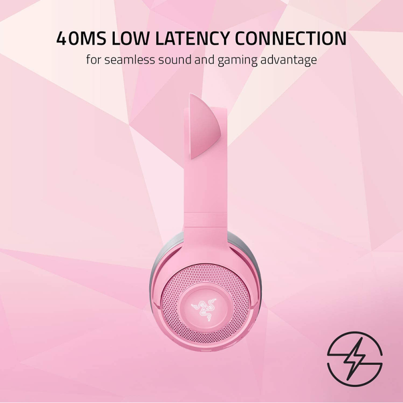 Razer Kraken BT Kitty Gaming Headset BT 5.0 Wireless Headphone 40mm Driver Unit Low Latency Built-in Beamforming Microphone Pink. 