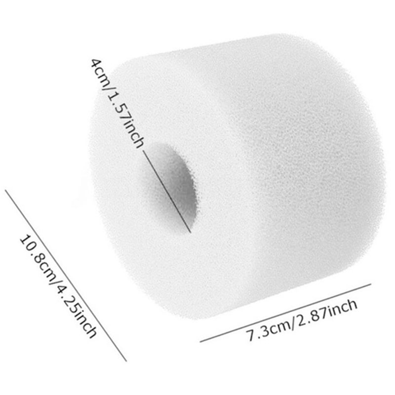 10Pcs Swimng l Filter Foam Reusable Wble Sponge Suile Bubble Jetted re SPA for Intex S1 Type. 