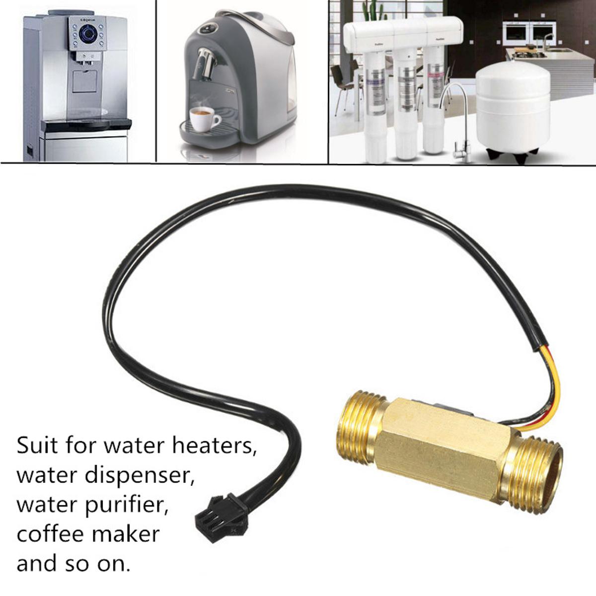 SEN-HZ21WI Four DN15 Appliances 1/2 Copper Water Flow Sensor Output Flow Sensor Switch -