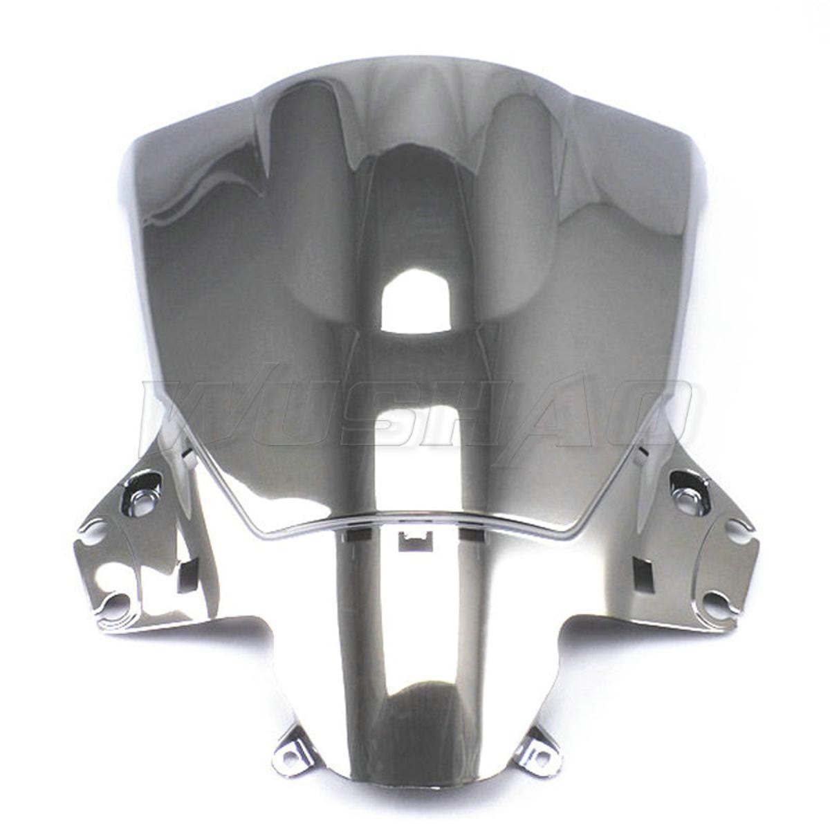 Chrome Motorcycle Double Bubble Windshield WindScreen Screen For 2011 2012 2013 Honda CBR250R CBR R 250R 11 12 13 Black Iridium