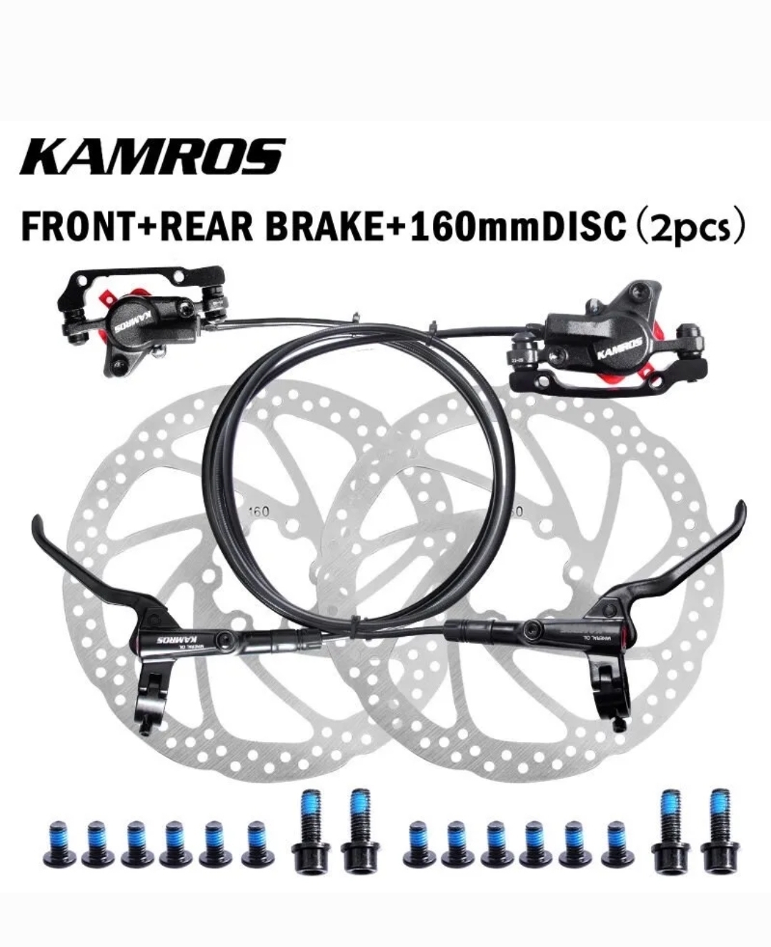 Brand New Kamros - Rsx Hydraulic Brakes With Rotor Set - Upgrade Your Mtb With Hydraulic Brakes And Rotors