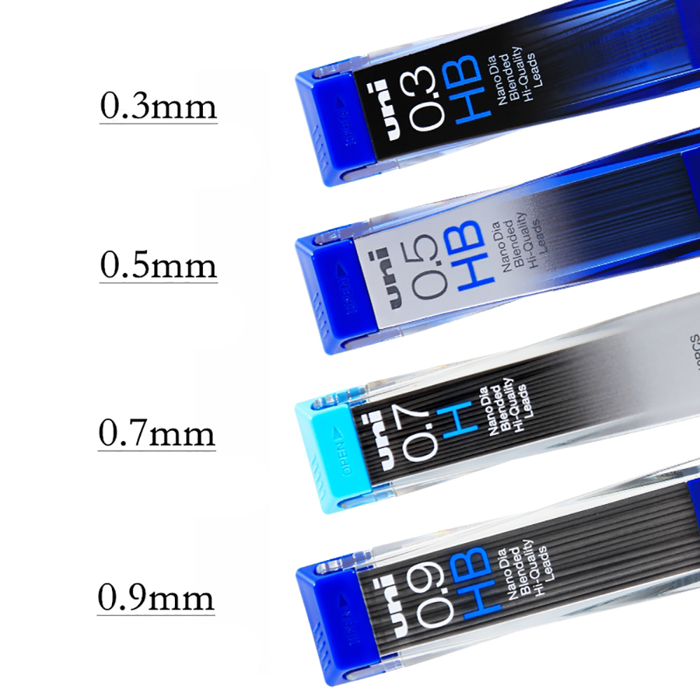 UNI Mechanical Pencil Lead 0.5 0.3 0.7mm Nano Diamond Extra Hard Pencil Core 202ND Is Not Easy To Break HB/2B/2H Stationery. 