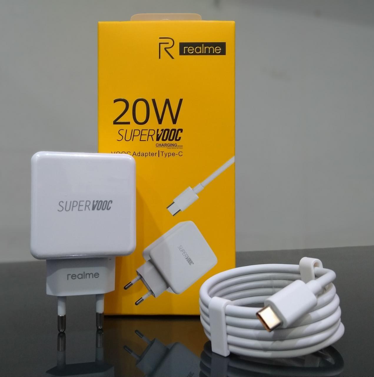 For Realme VOOC Flash Fast Charger with Type-C Data and Charging Cable For Realme X XT X2 X2Pro 6 6i 6 Pro 5 Pro. 