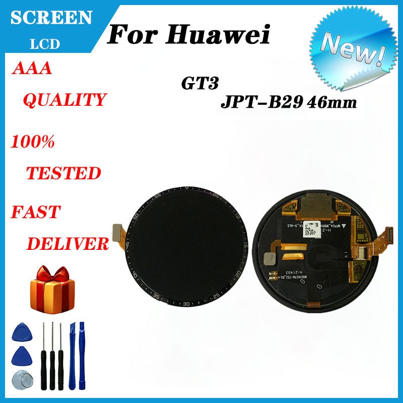 For HUAWEI Watch GT 3 LCD display + touch screen For HUAWEI Watch GT3 JPT-B19 JPT-B29 LCD display AMOLED display 46mm. 