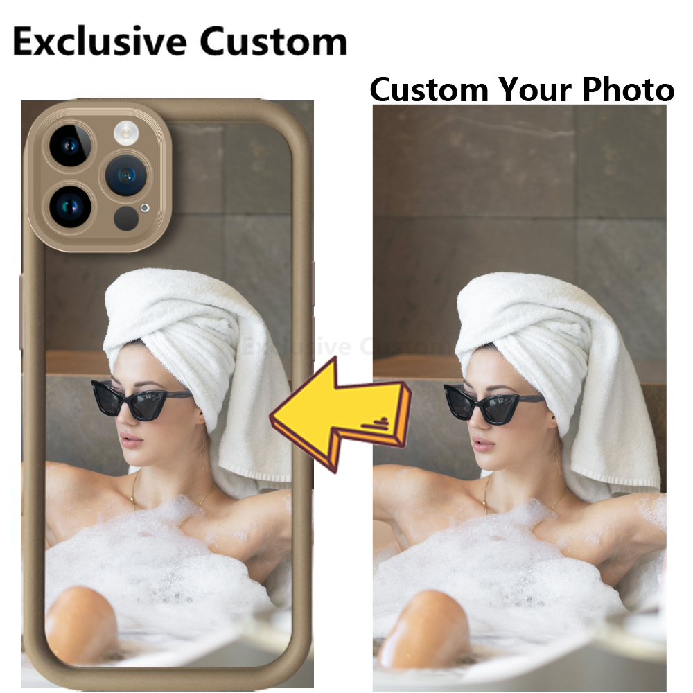 Exclusive Custom Thick Edged Phone Case for IPhone 16 15 14 13 happy12 11 Pro MAX 8 7 6 Plus DIY Cover Customized Design Name Photo