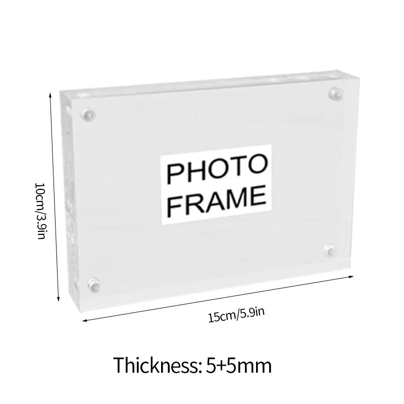 Desktop Standing Photo Frame Transparent Photocards Stamps Album Acrylic Photo Frame Poster Stand Display Frames