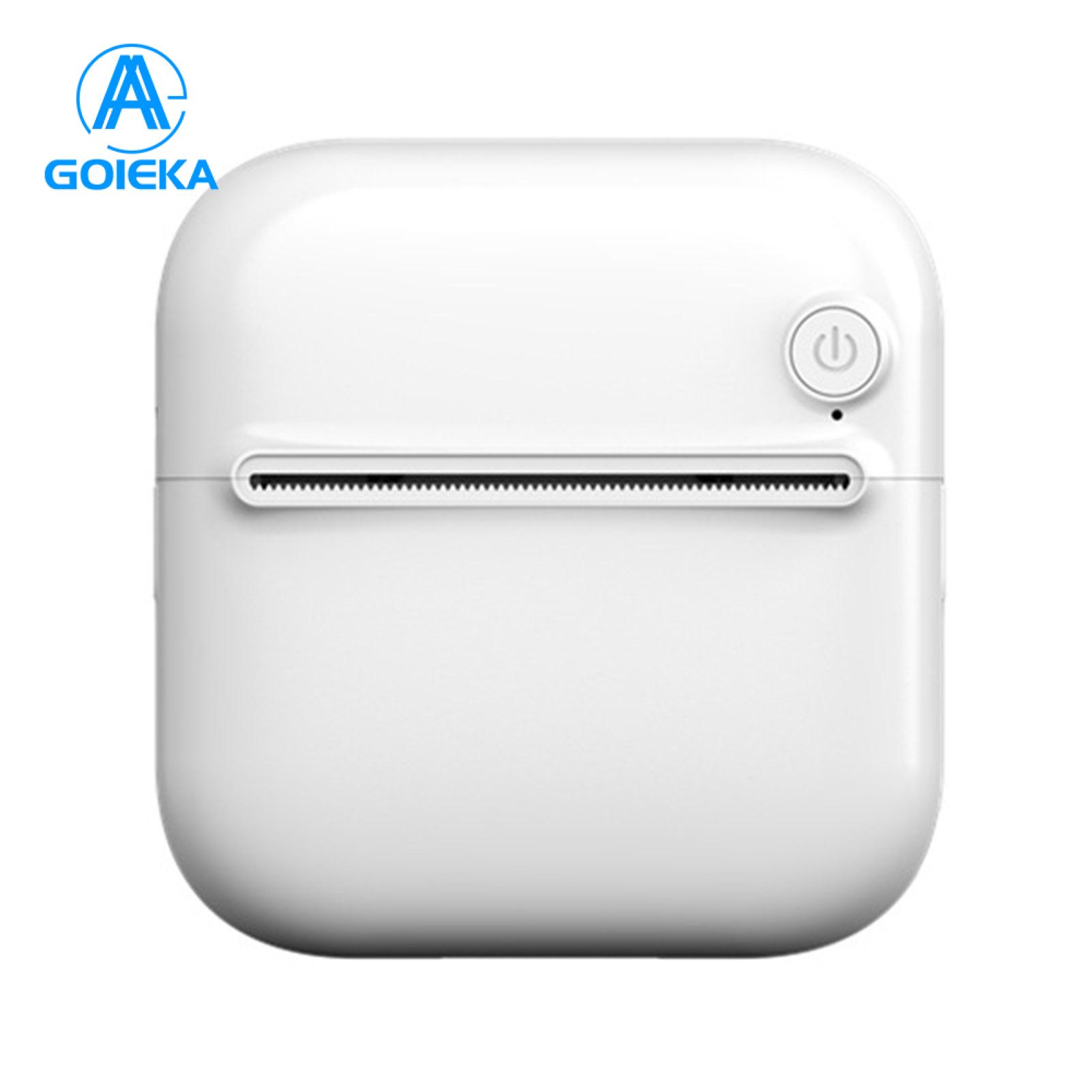GOIKEA Mini Printer with Rechargeable Battery Portable Bluetooth Mini Thermal Printer for Ios Android Print Photos Receipts Notes Labels Qr Codes on the Go Portable Bluetooth-compatible Printer. 