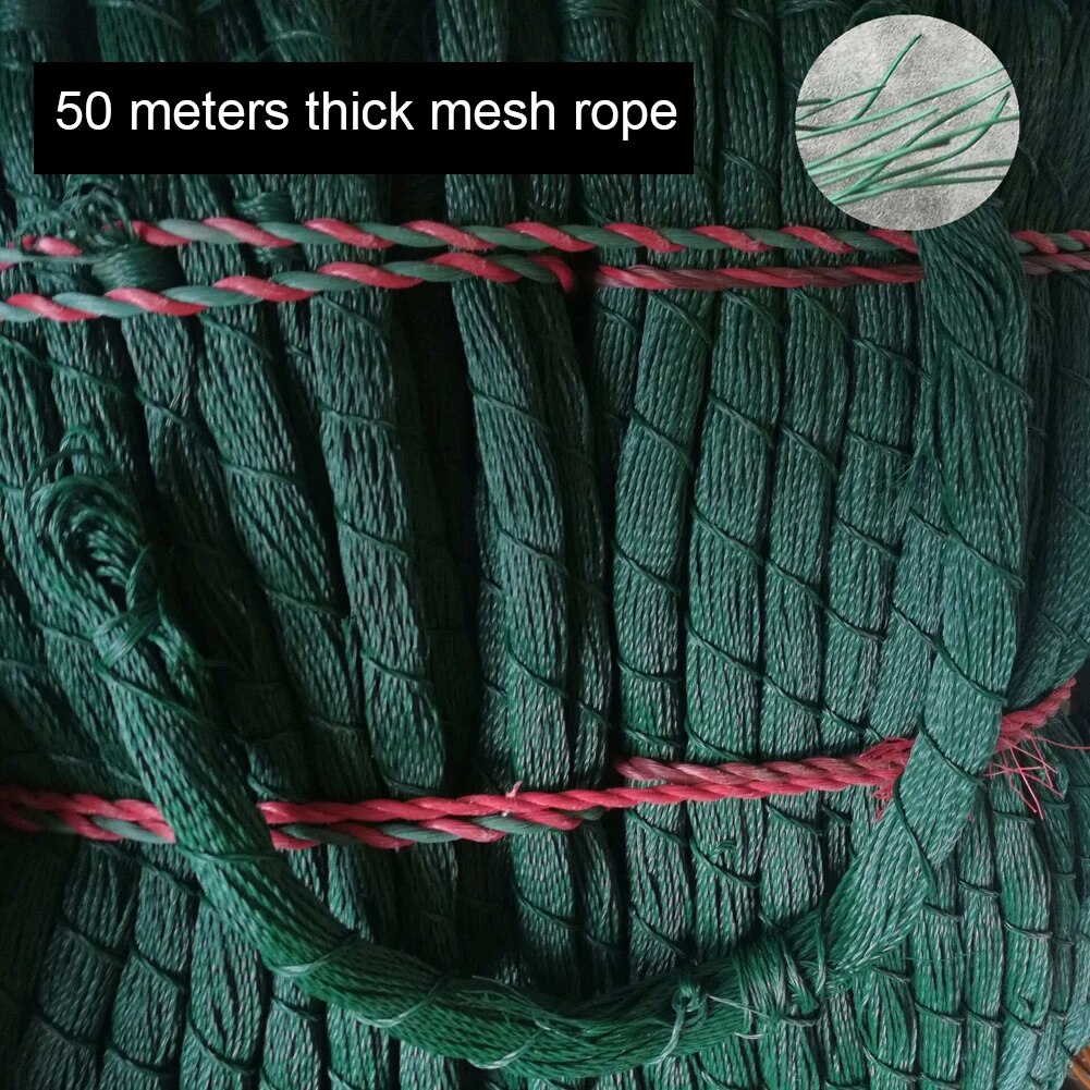 Upgraded American Hand Cast Net Easy Throw Fly Fishing Net 8/15/20/30m Long 0.7/1m High Small Mesh Strong Nylon Line Fishing Too. 