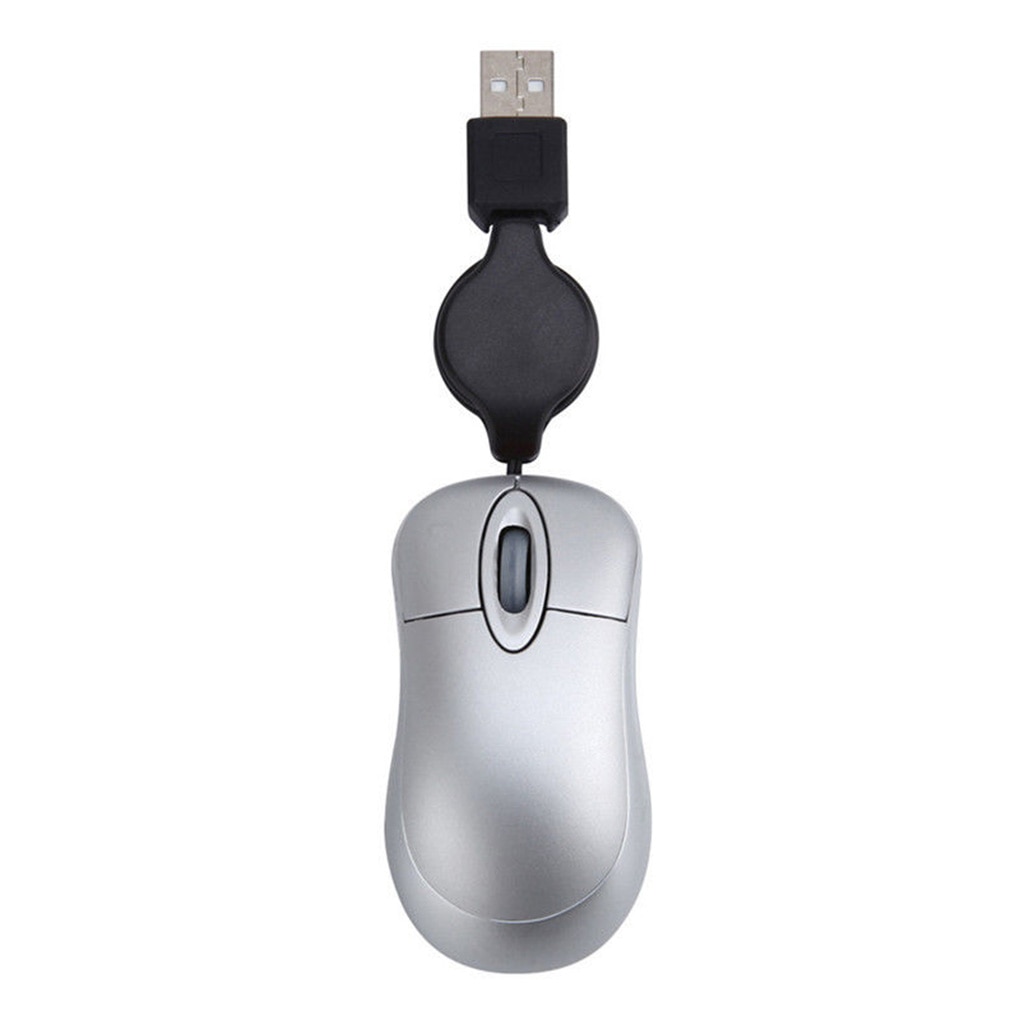 Retractable Mini 1200DPI Wired Mouse USB Optical Mouse Ergonomics Office Gaming Mouse Computer Mice For PC Laptop Notebook. 