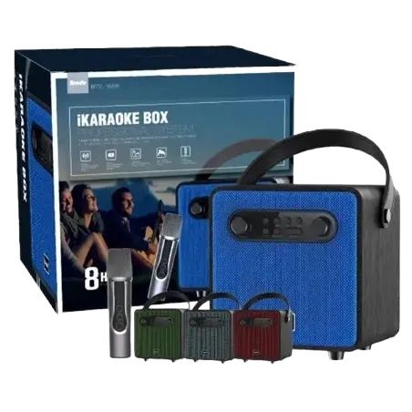 BTS-1688 Rechargeable Wireless Radios Am Fm Stereo Subwoofer portable mini Karaoke speaker Wireless Microphone Speaker. 