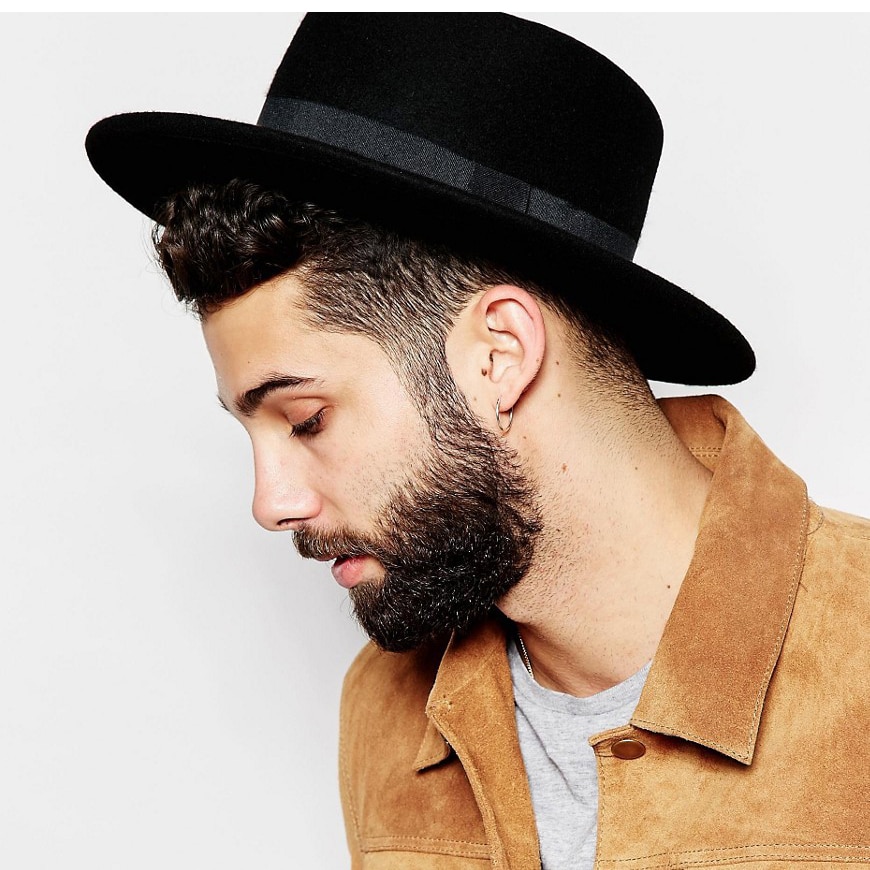 de Feltro Bowler Gambler Top Hat 