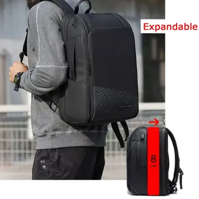 Bange 22005 Expandable Anti theft Laptop Backpack Black