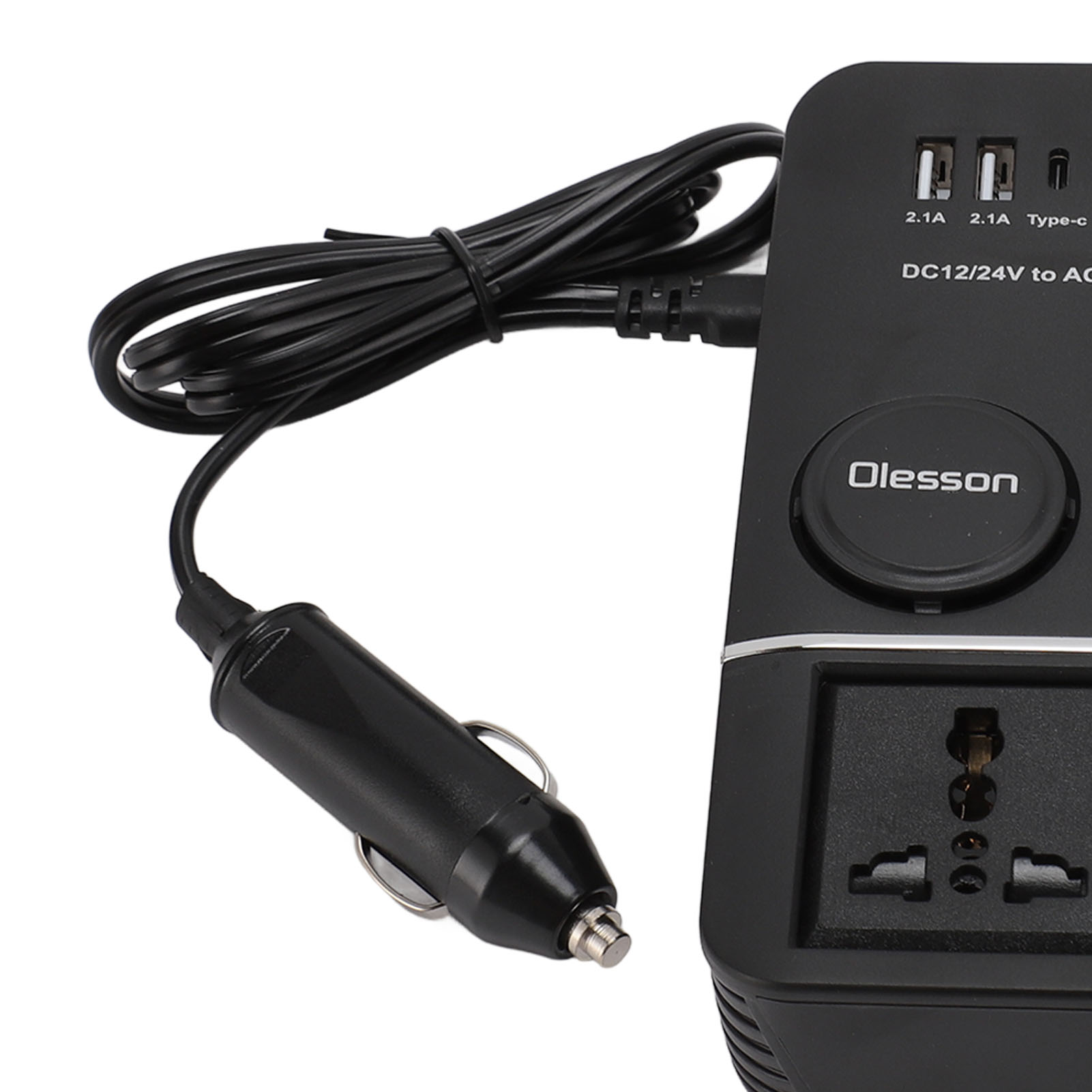 200W Power Inverter DC 12V to AC 240V Car Power Inverter with 3 USB Port Type C Port QC3.0 Port PD3.0 Port 2 Cigarette Lighter. 