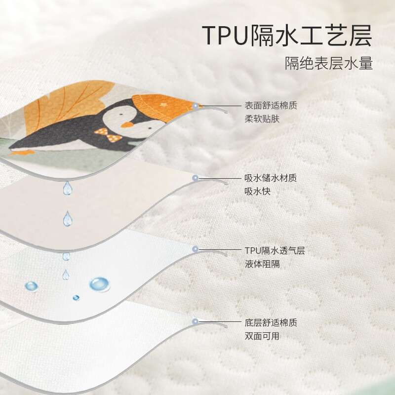 Large size lathe cute cartoon waterproof urine separating mat, soft and leak proof, washable baby mat. 
