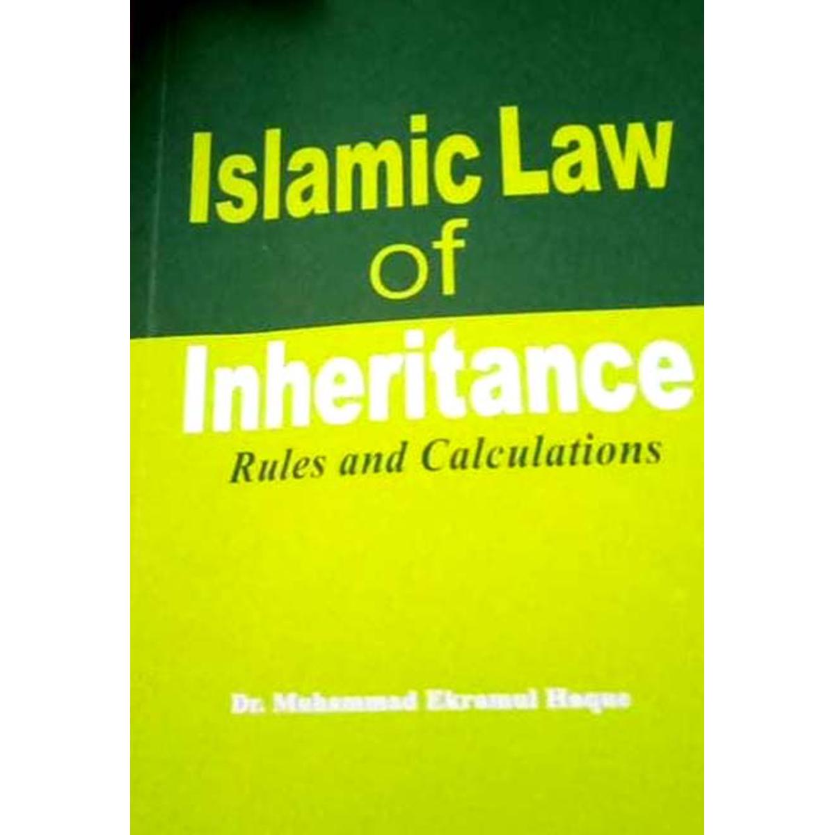 Islamic Law of Inheritance (Dr.Md. Ekramul Hoque)+5 pc Marks. 