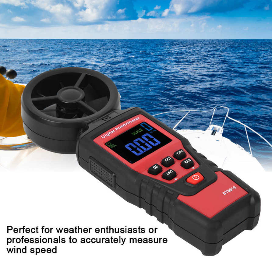 Wind Speed Tester ST6816 LCD Handheld Digital Anemometer Temperature Meter. 